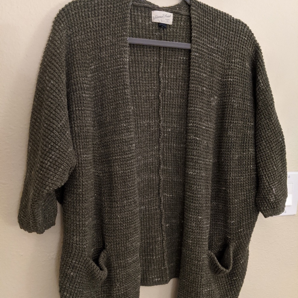 Olive Green Cardigan Sweater